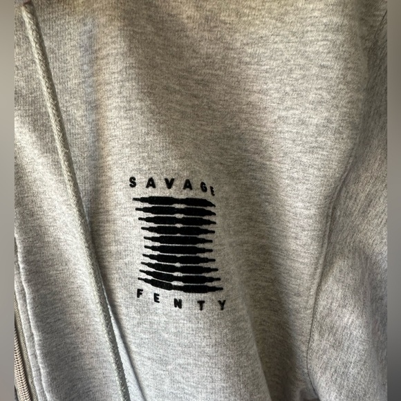 Savage X Fenty Gray Hooded Jumpsuit Size Medium - Picture 2 of 4